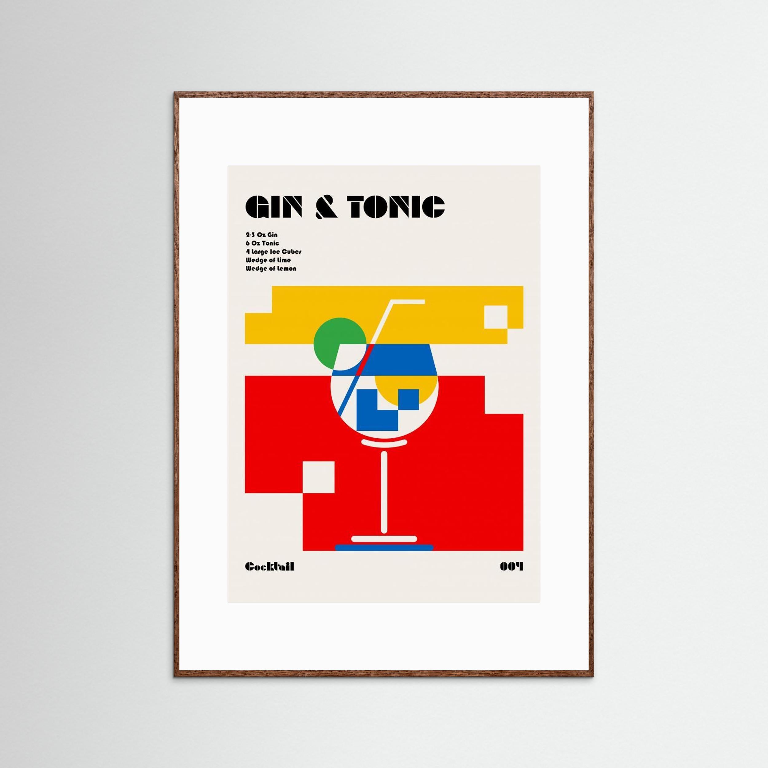 Gin & Tonic Bauhaus Cocktail by Retrodrome